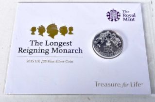 For 2015 to celebrate Queen Elizabeth II the Longest Reigning Monarch, the Royal Mint is issuing a