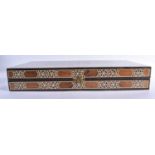 A LARGE VINTAGE SYRIAN BONE INLAID CARVED WOOD GAMING TABLE. 50 cm square open.