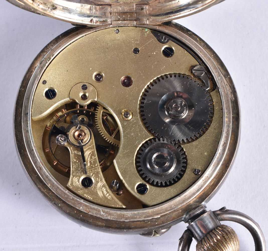 Vintage Silver Gents Open Face Pocket Watch.  Stamped 935. Movement - Hand-wind.  WORKING - Tested - Image 2 of 5