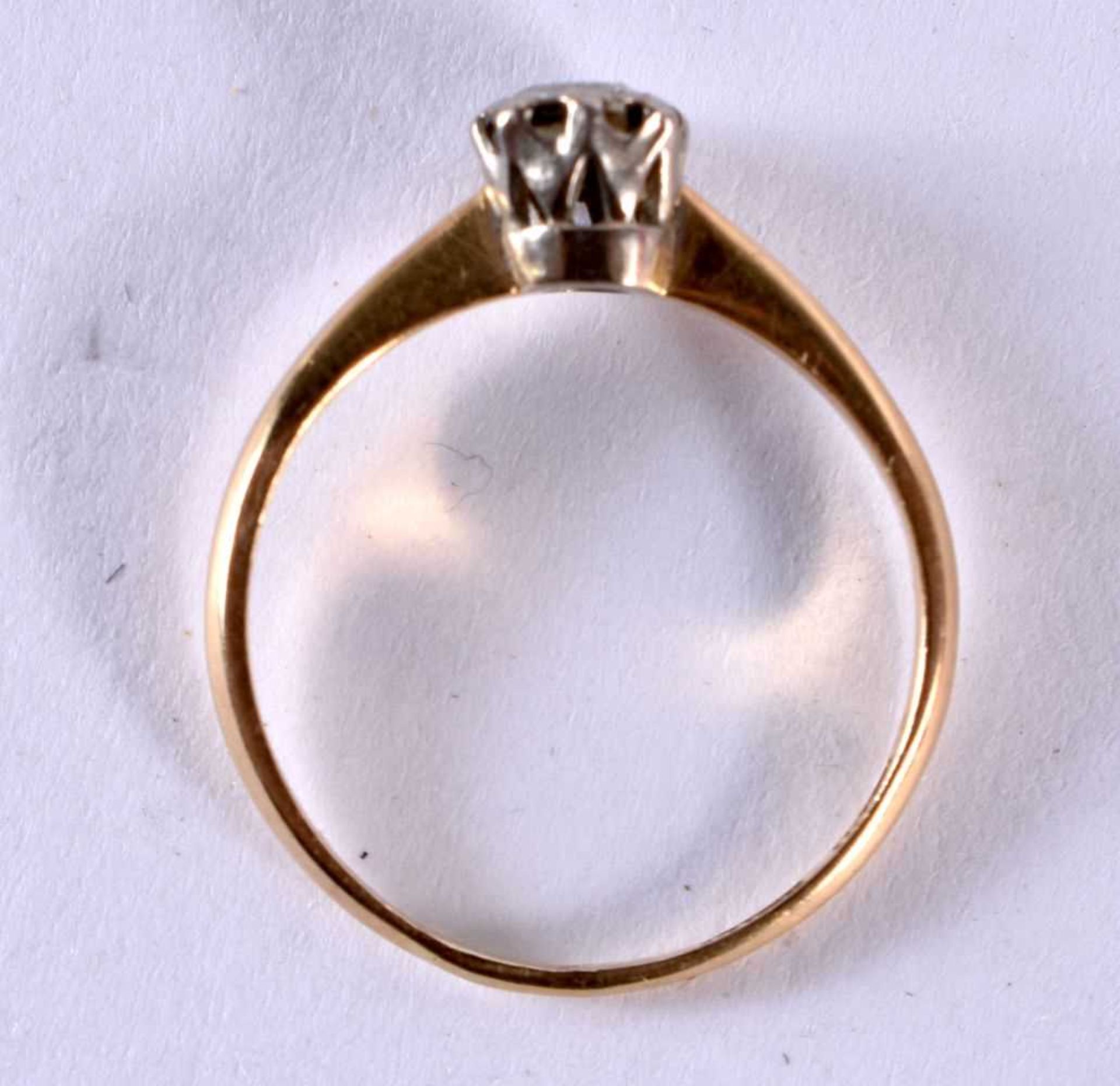 An 18 Carat Diamond Solitaire Ring Stamped 18CT, Size N, Diamond approx 1/8 Carat. Together with - Image 8 of 8