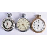 SMITHS & INGERSOLL Gents Vintage Open Face Pocket Watches Hand-wind Working x 3. 5 cm diameter. (3)