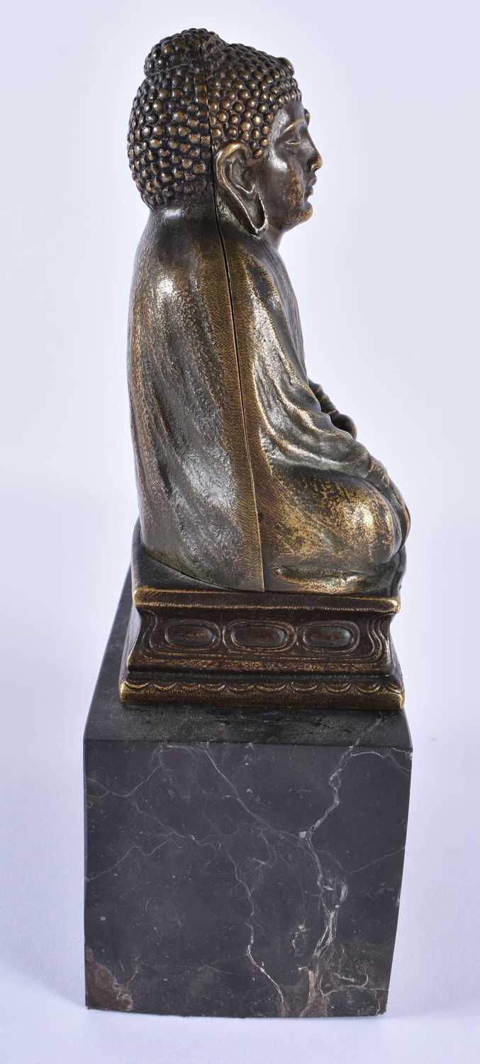A RARE LATE 19TH/20TH CENTURY AUSTRIAN COLD PAINTED BRONZE EROTIC BUDDHA FIGURE the front opening to - Bild 11 aus 12