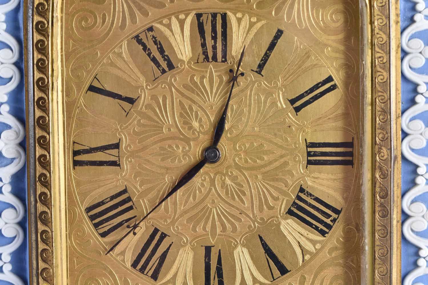 A RARE 19TH CENTURY ORMOLU AND WEDGWOOD PORCELAIN JASPERWARE CLOCK in the Manner of Thomas Cole, the - Image 2 of 5