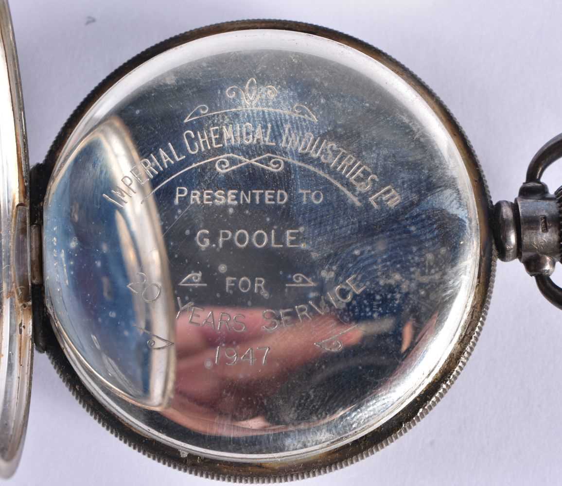 SMITHS Silver Gents Open Face Pocket Watch.  Hallmarked Birmingham 1947.  Movement - Hand-wind. - Image 4 of 5