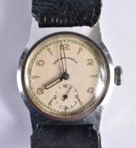 A West End Watch Company Watch with Leather Strap. 3.1cm incl crown, overwound.