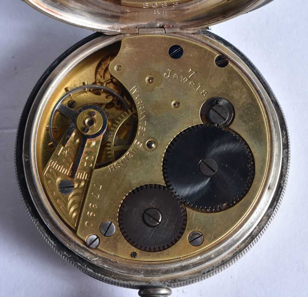 SPIKINS FROM DENT Sterling Silver Gents Open Face Pocket Watch. Stamped 925.  Movement - Hand-wind. - Image 2 of 4
