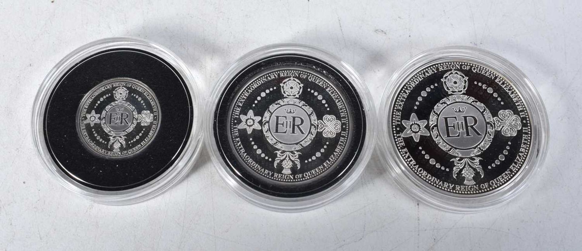 SOLOMON ISLANDS 2022 QEII PLATINUM JUBILEE SILVER PROOF THREE COIN SET, INCLUDES THE FIVE DEOLLARS - Image 2 of 3