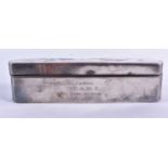 A LATE 19TH CENTURY JAPANESE MEIJI PERIOD HAMMERED SILVER BOX. 202 grams overall. 17 cm x 5 cm.