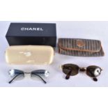 TWO PAIRS OF SUNGLASSES Fendi & Chanel. 15 cm wide. (2)