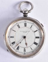STERLING SILVER Gents Antique Centre Seconds Pocket Watch Key-wind Working. Birmingham 1905. 186