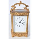 A Brass Carriage Clock. 16cm x 8.5cm x 6.5cm, not working