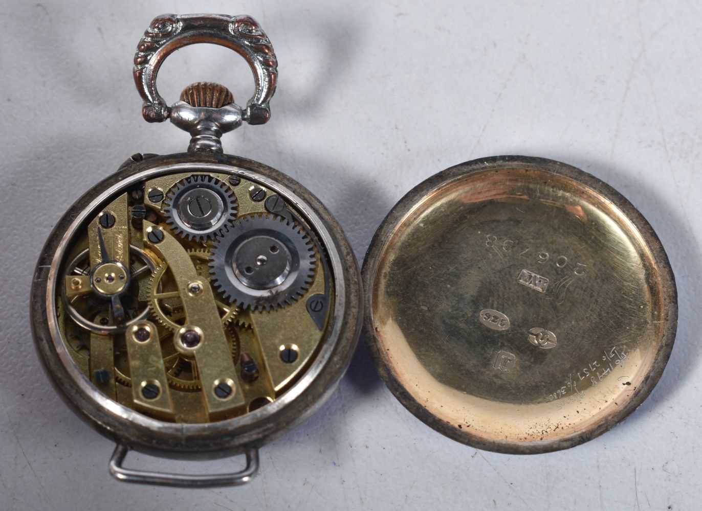 Ladies Vintage Silver Cased and Guilloche Enamel Fob Watch Conversion.  Stamped 925. Movement - - Image 4 of 4