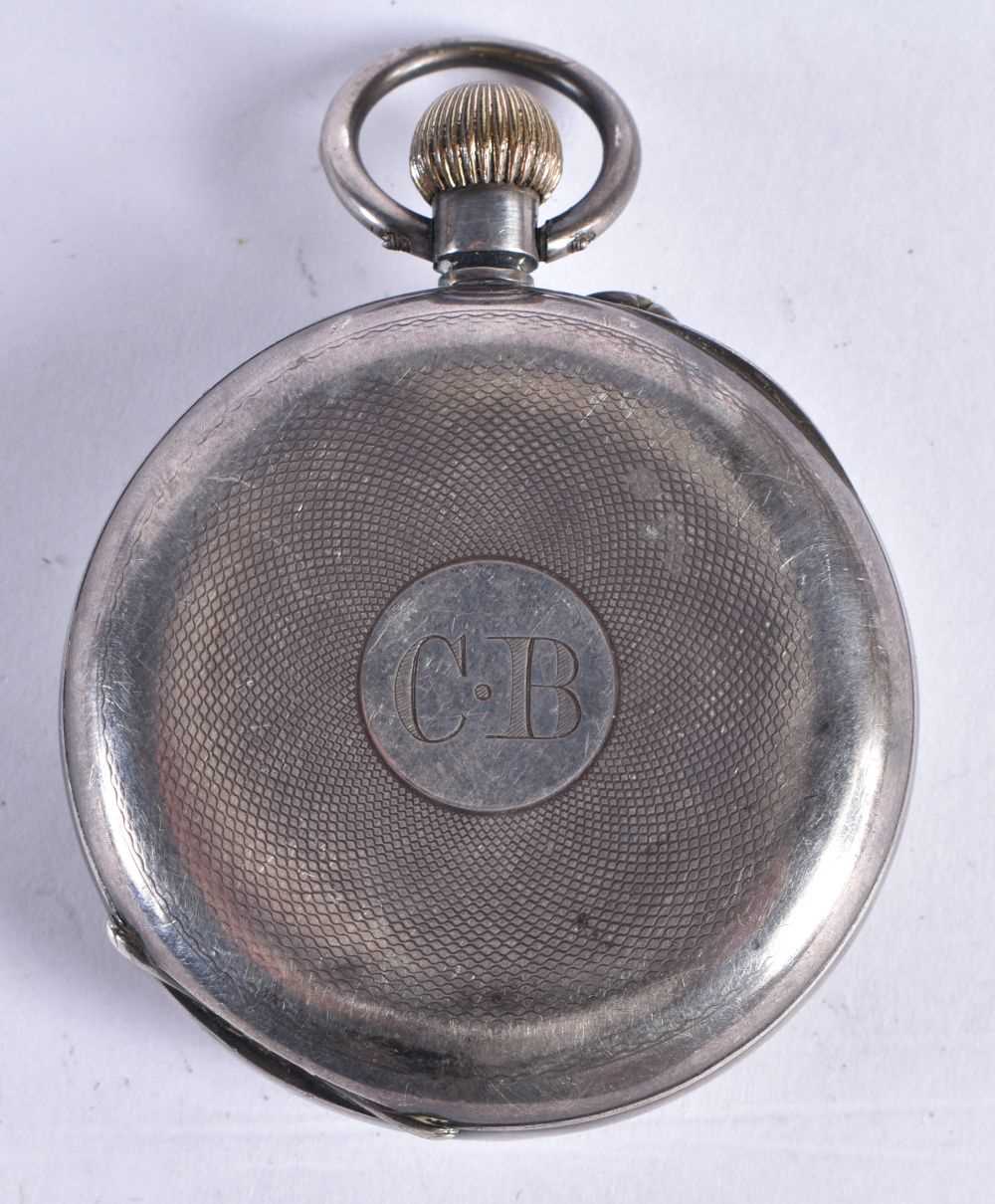 Vintage Silver Gents Open Face Pocket Watch.  Stamped 935. Movement - Hand-wind.  WORKING - Tested - Image 5 of 5