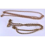 Two 9 Carat Gold Chains. Longest 65cm, total weight 23g (2)