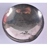 A JAPANESE TAISHO PERIOD SILVER BOWL. 53 grams. 7.5 cm x 2.5 cm.