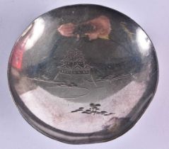 A JAPANESE TAISHO PERIOD SILVER BOWL. 53 grams. 7.5 cm x 2.5 cm.