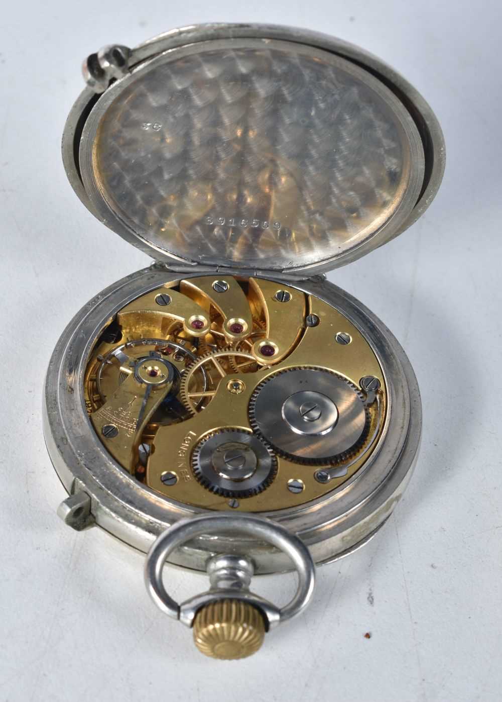 A Longines Pocket Watch. 5.1cm diameter, Working - Image 3 of 3