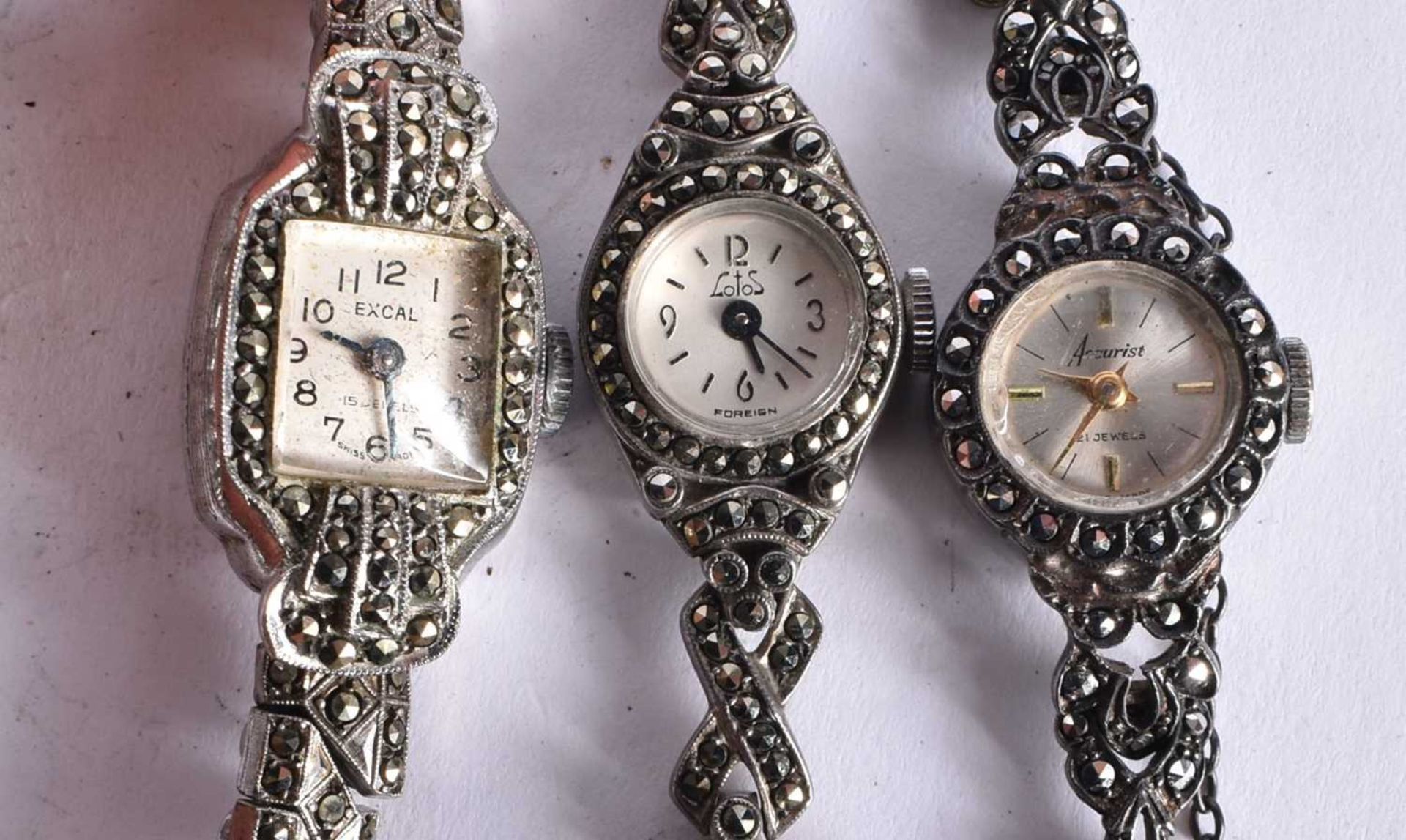 Sterling Silver Vintage Ladies Cocktail Wristwatches Hand-wind Working x 3. (3)