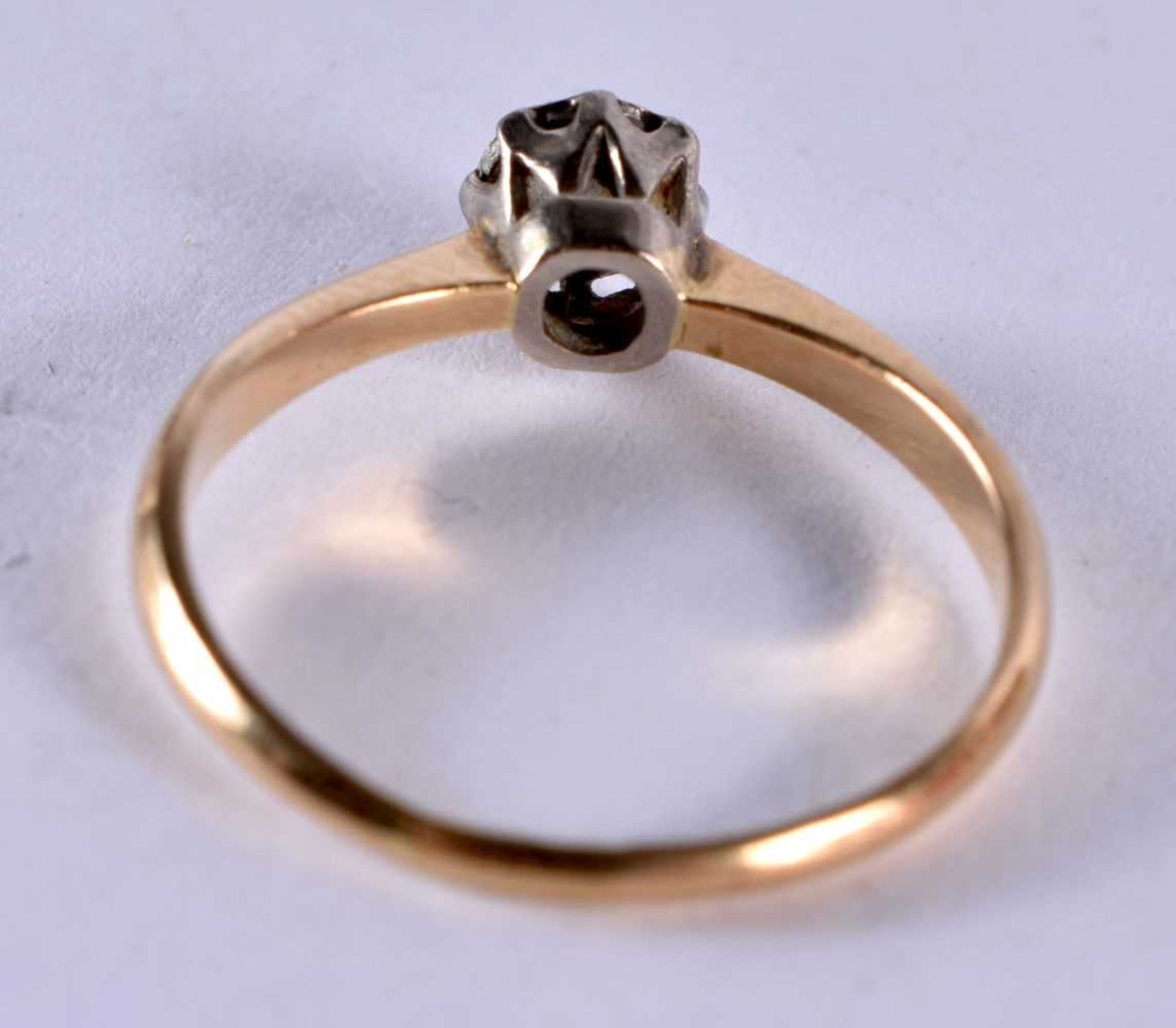 An 18 Carat Diamond Solitaire Ring Stamped 18CT, Size N, Diamond approx 1/8 Carat. Together with - Image 7 of 8