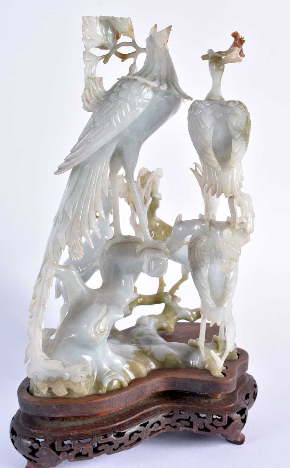 A LARGE EARLY 20TH CENTURY CHINESE TRI COLOUR JADEITE FIGURAL GROUP Late Qing/Republic, modelled - Image 6 of 28