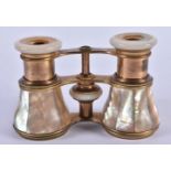 A PAIR OF MOTHER OF PEARL OPERA GLASSES. 9 cm x 6 cm.
