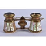 A PAIR OF MOTHER OF PEARL OPERA GLASSES. 9 cm x 6 cm.