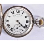 WEST END WATCH CO Silver Gents Half Hunter Pocket Watch.  Stamped 925.  Movement - Hand-wind.