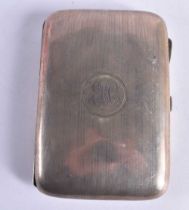 AN ART DECO SILVER CIGARETTE BOX. 169 grams. 9 cm x 13 cm.