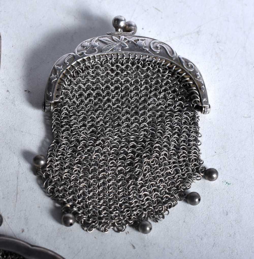 Three Silver Chain Mail Purses. XRF Tested for Purity. Largest 9cm x 8cm, total weight 118g (3) - Image 4 of 5