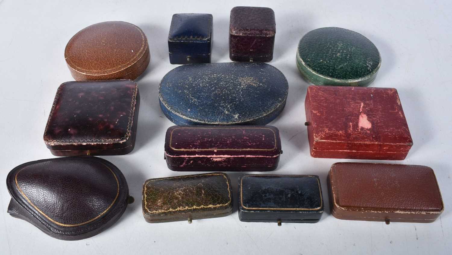 Twelve Antique Jewellery Boxes. (12)