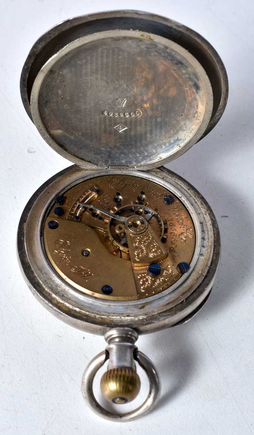J.W. BENSON Silver Gents Open Face Pocket Watch.  Case marked COIN, Movement - Hand-wind WORKING - - Image 3 of 4
