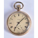 SMITHS Rolled Gold Gents Vintage Open Face Pocket Watch.   Movement - Hand-wind.  WORKING - Tested
