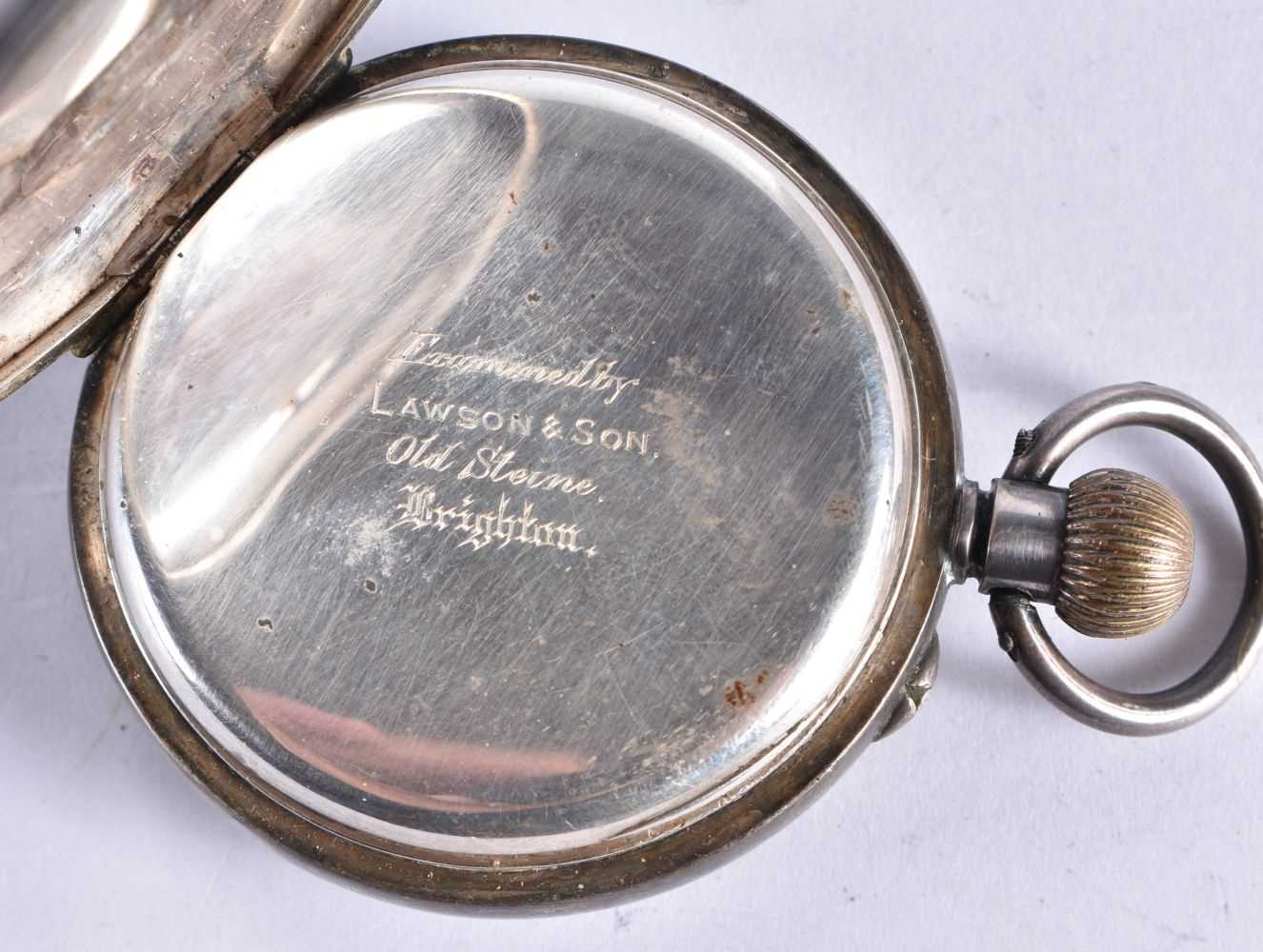 Vintage Silver Gents Open Face Pocket Watch.  Stamped 935. Movement - Hand-wind.  WORKING - Tested - Image 4 of 5