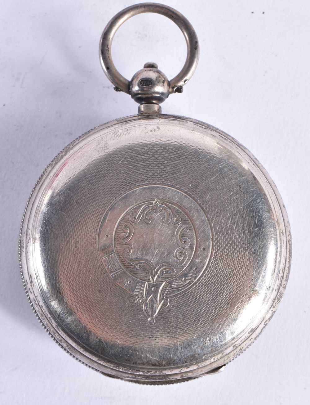 Sterling Silver Gents Antique Fusee Pocket Watch Key-wind Working. Chester 1888. 150 grams. 5.25 - Image 4 of 4
