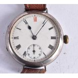 EL SINORE Sterling Silver Gents Vintage Trench Style Wristwatch Hand wind Working. 37 grams. 3.5