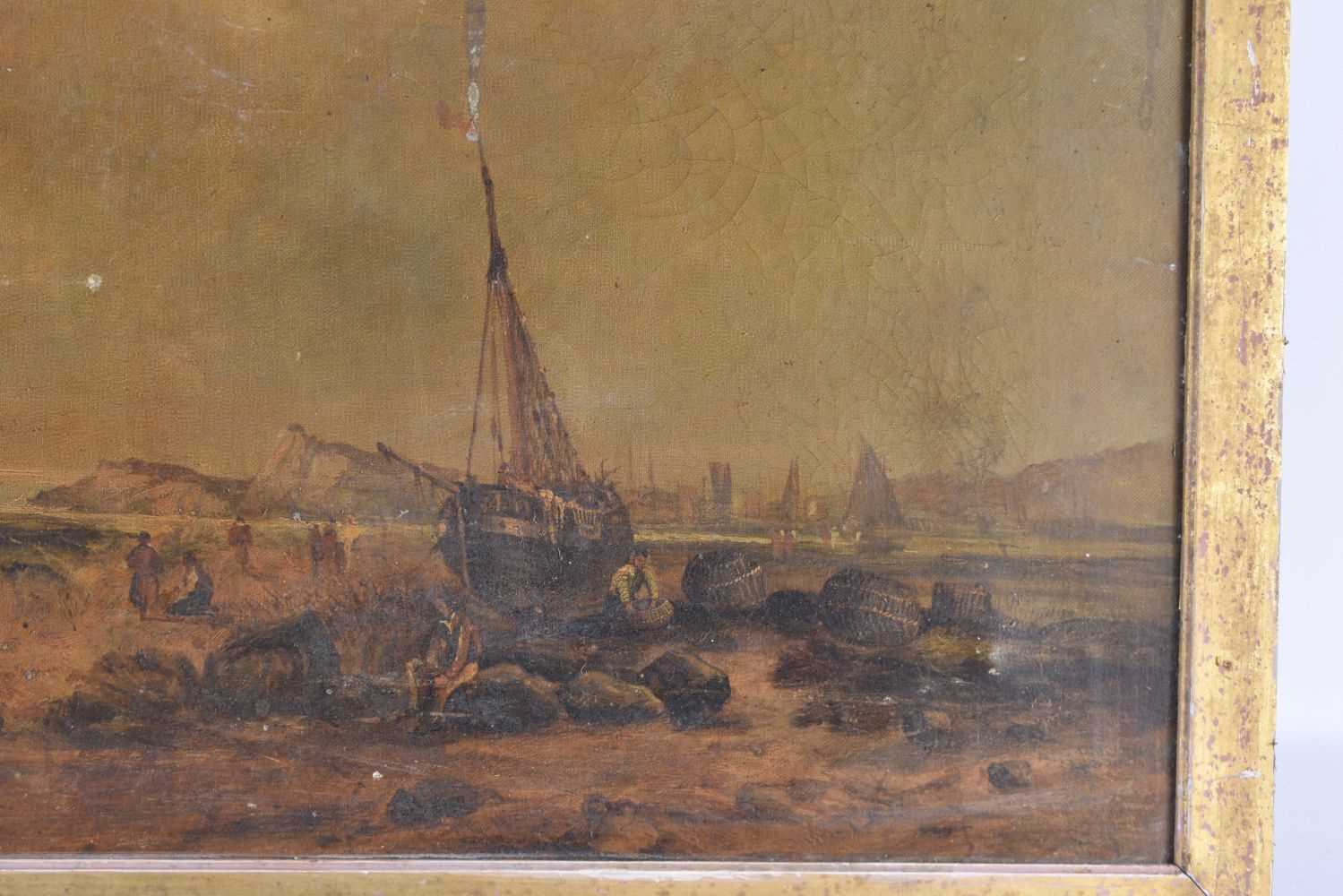 English School (19th Century) Oil on canvas, Coastal scene. 65 cm x 45 cm. - Image 3 of 4