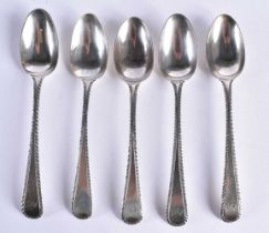 Five Silver Spoons. Stamped Sterling. 12.4cm x 2.4cm, total weight 74g (5)