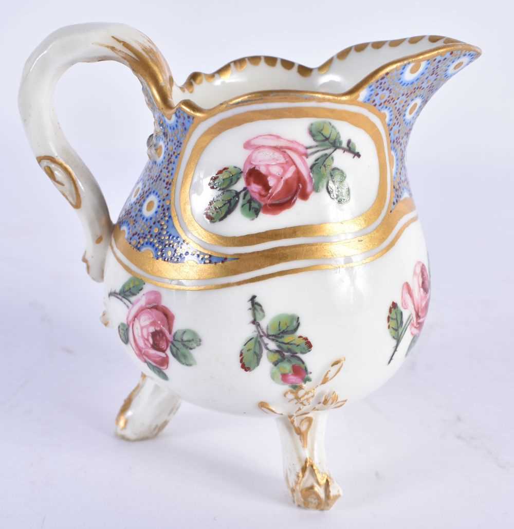 AN 18TH CENTURY FRENCH SEVRES PORCELAIN CREAM JUG painted with flowers. 9 cm x 8 cm. - Image 3 of 6