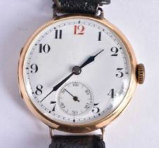 A 15 Carat Gold Cased "Conversion" Watch. The Case is by George Stockwell and is Stamped 625.