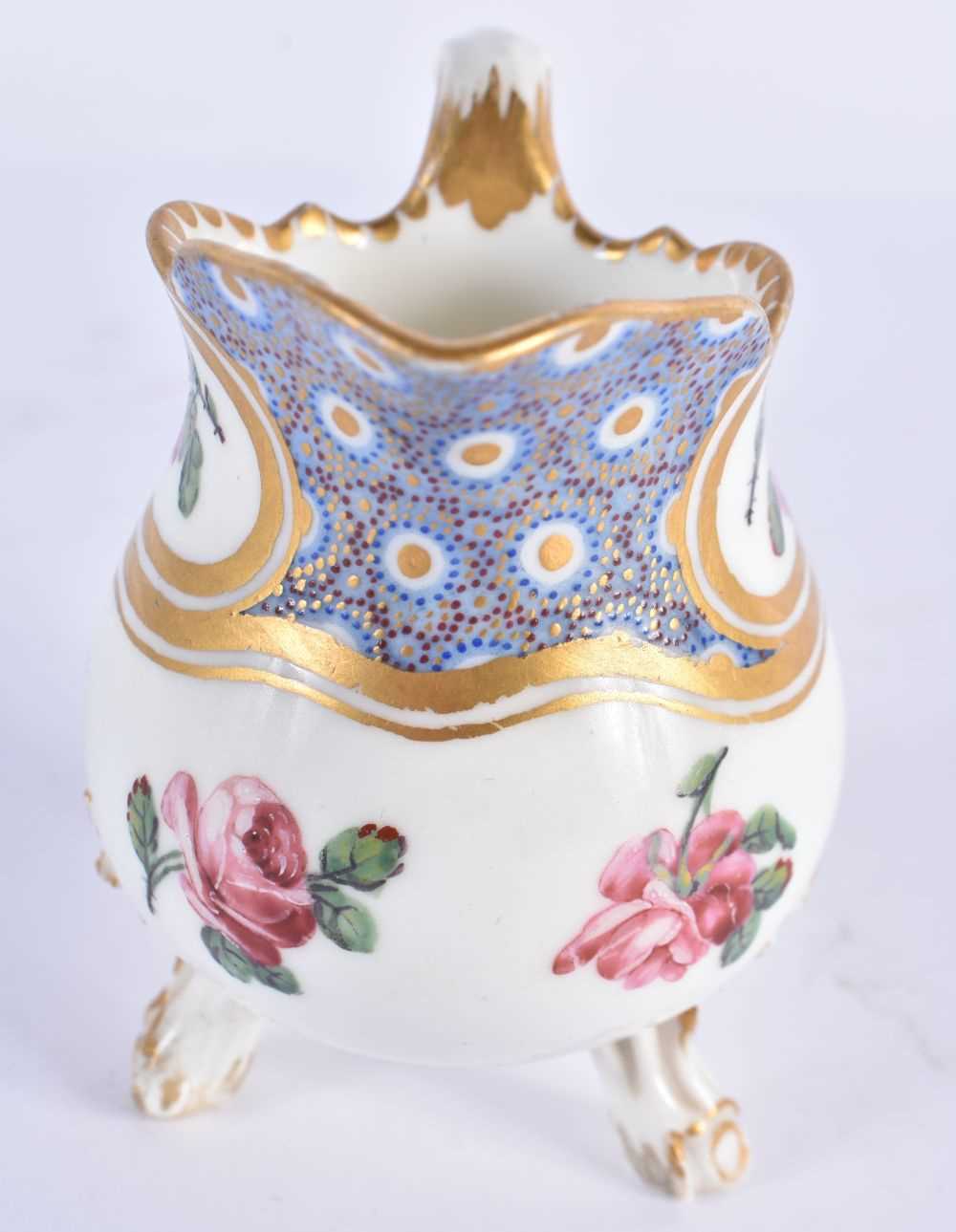 AN 18TH CENTURY FRENCH SEVRES PORCELAIN CREAM JUG painted with flowers. 9 cm x 8 cm. - Image 4 of 6