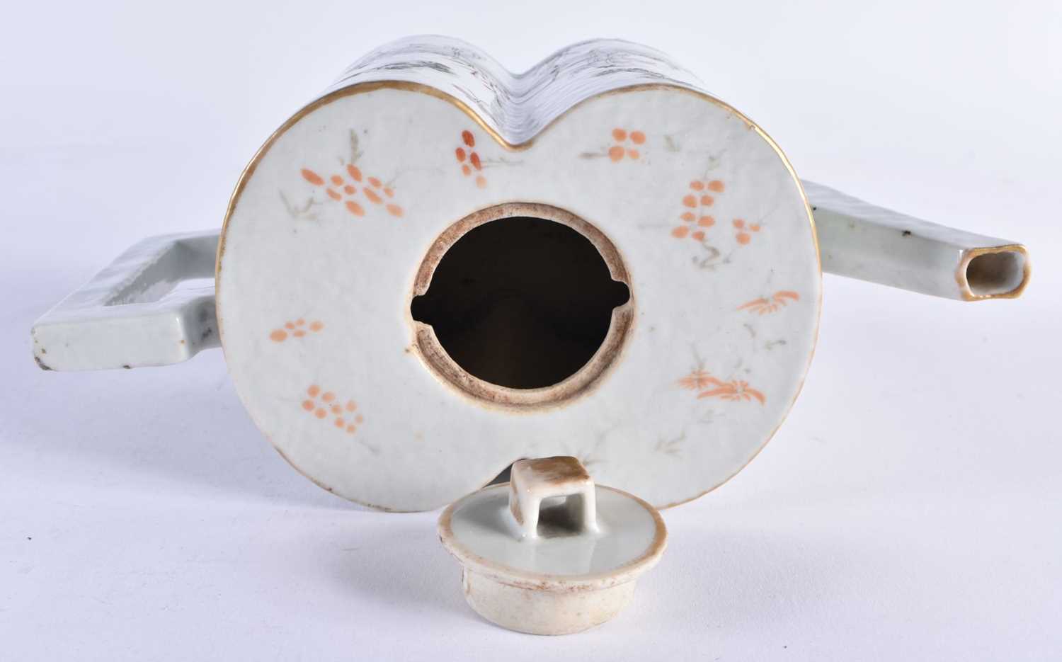 A LATE 19TH CENTURY CHINESE FAMILLE ROSE PORCELAIN GOURD FORM TEPAOT AND COVER Guangxu, painted with - Image 5 of 26