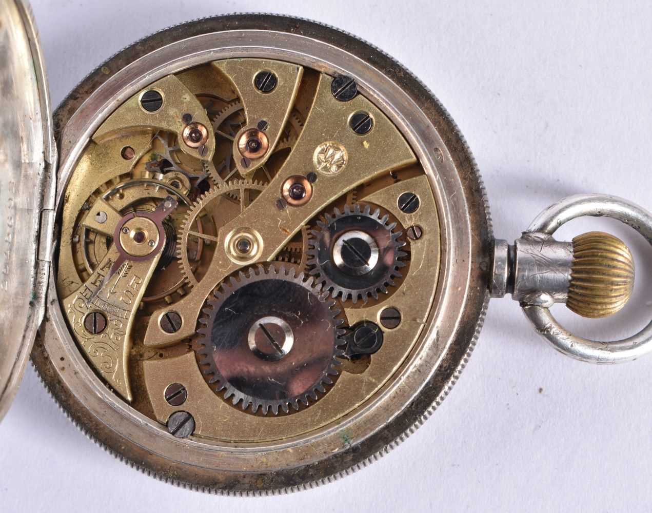 WEST END WATCH CO Silver Gents Half Hunter Pocket Watch.  Stamped 925.  Movement - Hand-wind. - Image 2 of 4