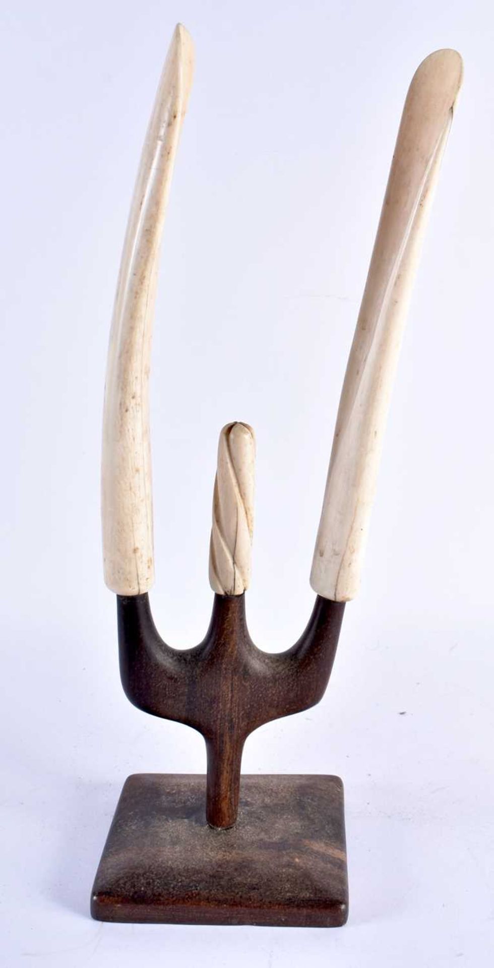 AN EDWARDIAN WORT HOG BONE ROSEWOOD SCULPTURE. 40 cm high.