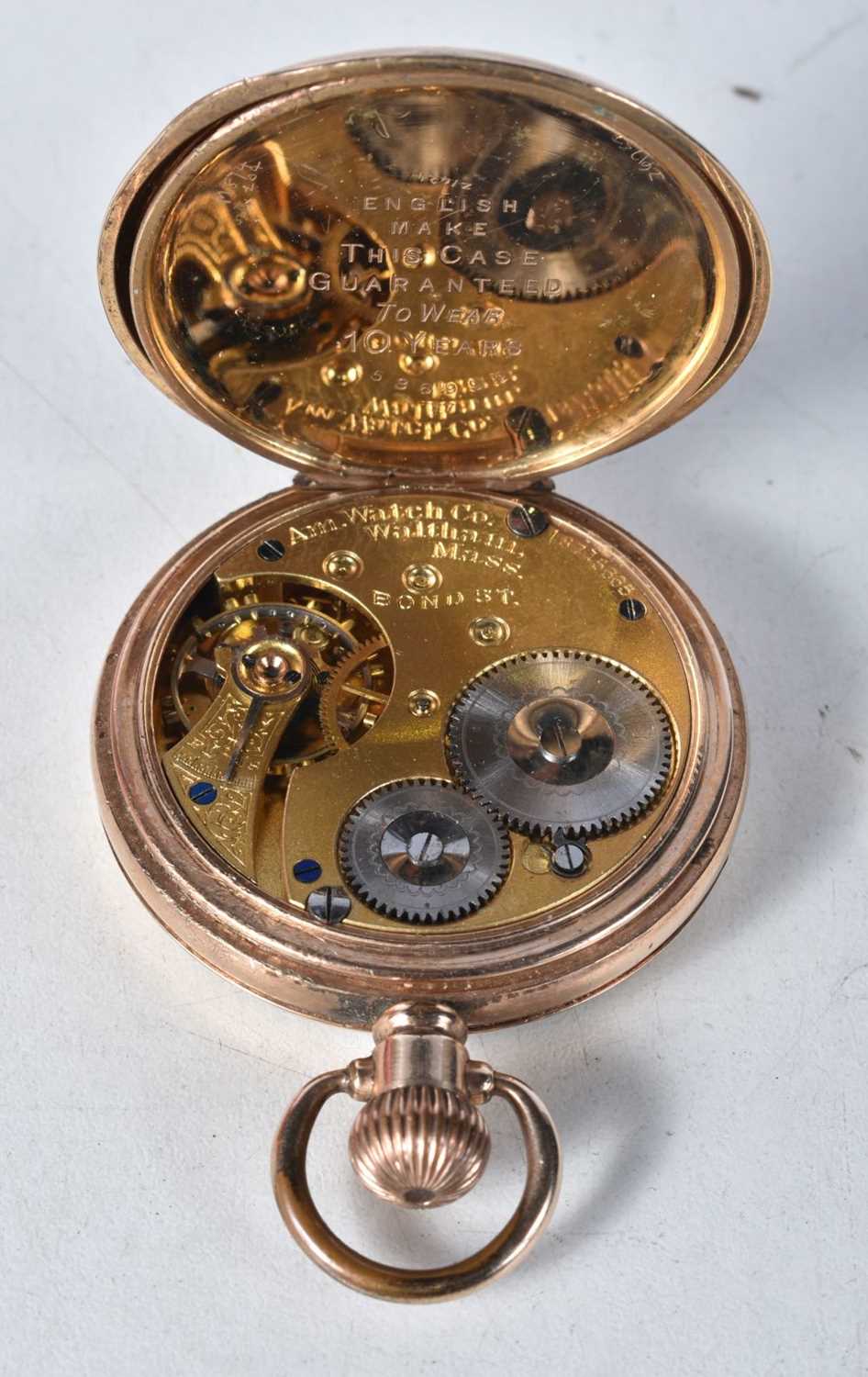 A Waltham Open Face Pocket Watch. 4.8cm diameter, working - Image 3 of 3