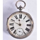 Sterling Silver Gents Antique Fusee Pocket Watch Key-wind Working. Chester 1888. 150 grams. 5.25