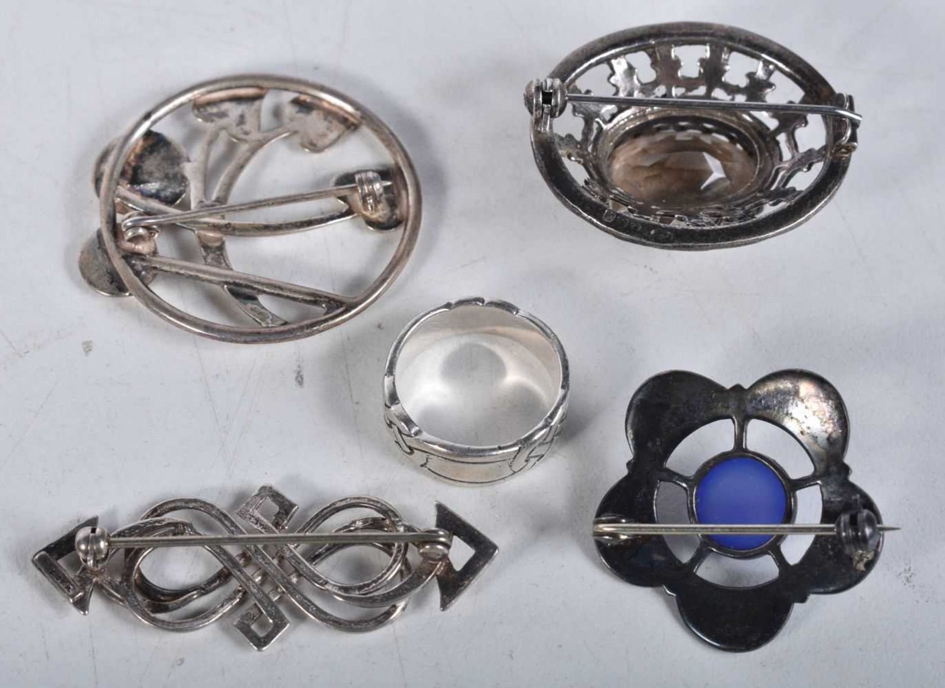 A collection of silver Scottish/Celtic jewellery including Ola Gorie. Stamped Silver and Sterling, - Image 2 of 3