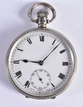 TACY WATCH CO Silver Gents Open Face Pocket Watch .  Hallmarked Birmingham 1925.  Movement - Hand-