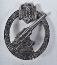 WWII German Army Heer Flak Badge Heer Anti-aircraft Medal Gun Eagle Pin Insignia.  The obverse