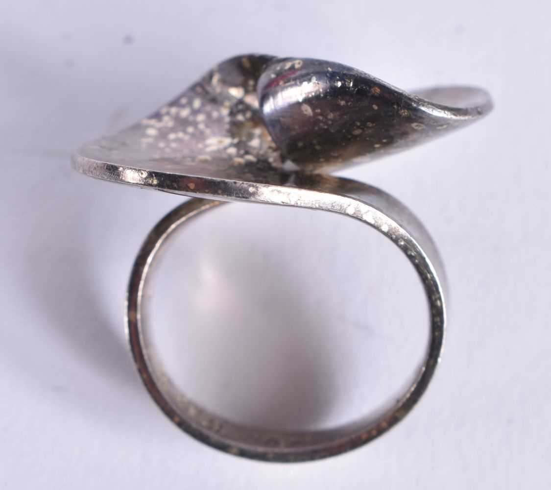 Silver modernist ring by Georg Jensen . 9 grams. K.