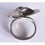 Silver modernist ring by Georg Jensen . 9 grams. K.